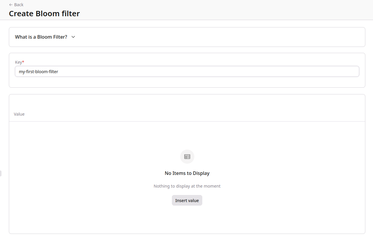 CDB EdgeCompute Create Bloom
Filter