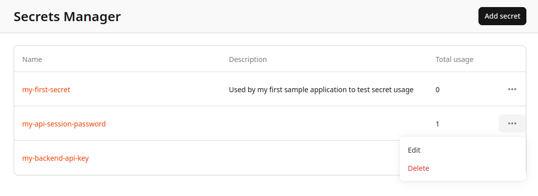 CDB EdgeCompute Delete List